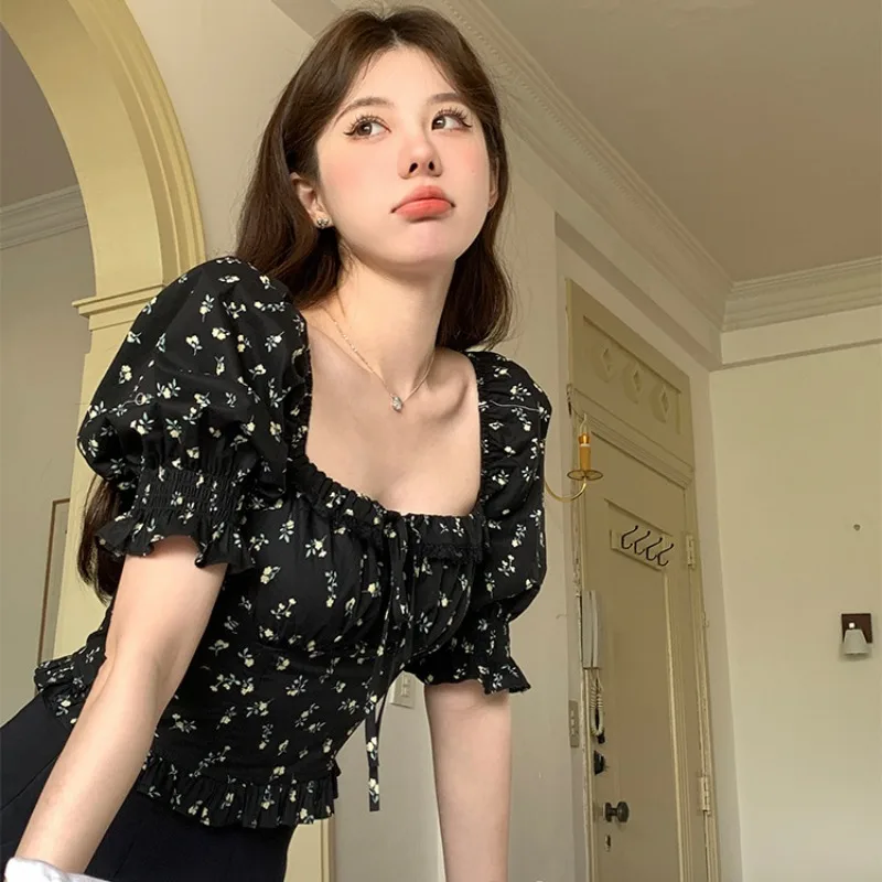 Women Summer Fashion Large Size Printing Square Collar Short Sleeve Shirts Ladies Simplicity Office Lady All-match Sweet Tops
Women Summer Fashion Large Size Printing Square Collar Short Sleeve Shirts Ladies Simplicity Office Lady All-match Sweet Tops