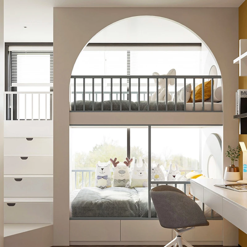 Double-decker children's bed Customized design of children's themed rooms Integrated bed combining a children's bed and a desk
Double-decker children's bed Customized design of children's themed rooms Integrated bed combining a children's bed and a desk