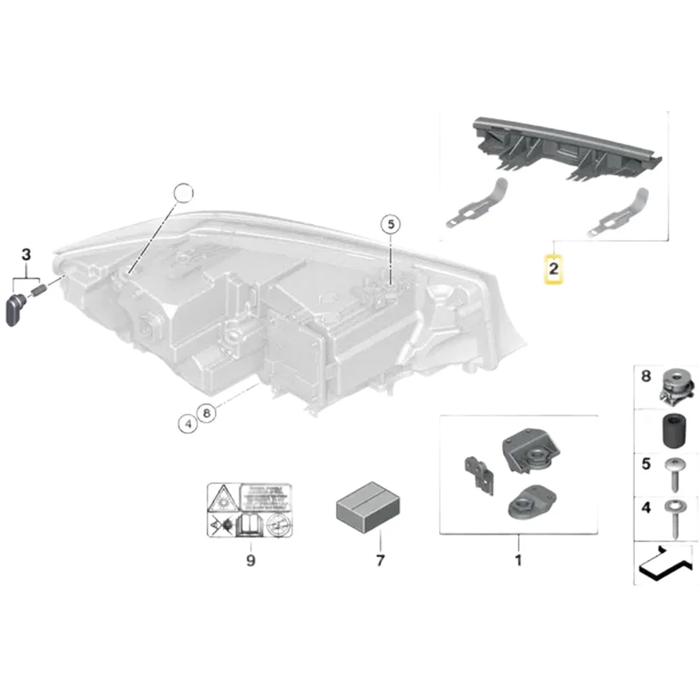 Кронштейн передней левой фары, совместимый с BMW, для G20, для G28 2018 2022, материал ABS, номер OEM 63118496141
Кронштейн передней левой фары, совместимый с BMW, для G20, для G28 2018 2022, материал ABS, номер OEM 63118496141