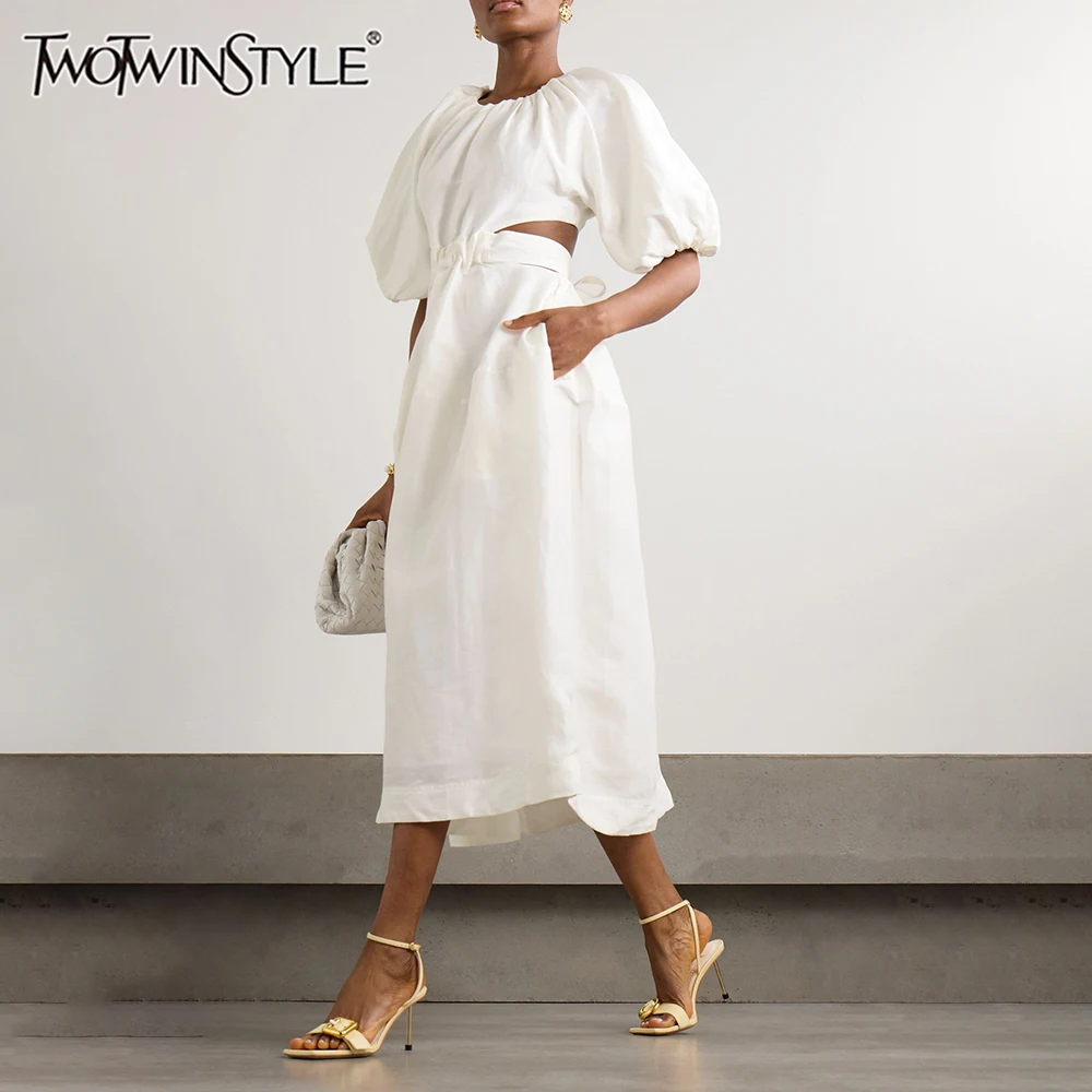 TWOTWINSTYLE однотонные полые платья для женщин с круглым вырезом и короткими рукавами, лоскутное бандажное темпераментное платье, женское новое
TWOTWINSTYLE однотонные полые платья для женщин с круглым вырезом и короткими рукавами, лоскутное бандажное темпераментное платье, женское новое
