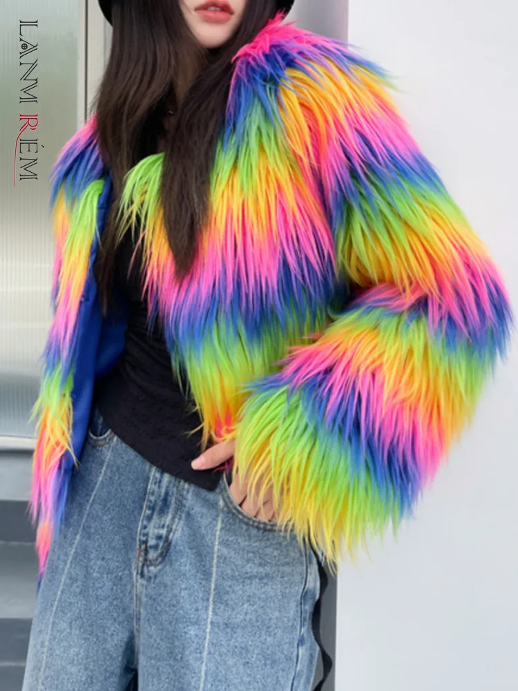 LANMREM Rainbow Colored Long Luxury Fur Coat For Women O-neck Long Sleeves Personalized Coats 2024 Autumn Winter New 2Z2560
LANMREM Rainbow Colored Long Luxury Fur Coat For Women O-neck Long Sleeves Personalized Coats 2024 Autumn Winter New 2Z2560