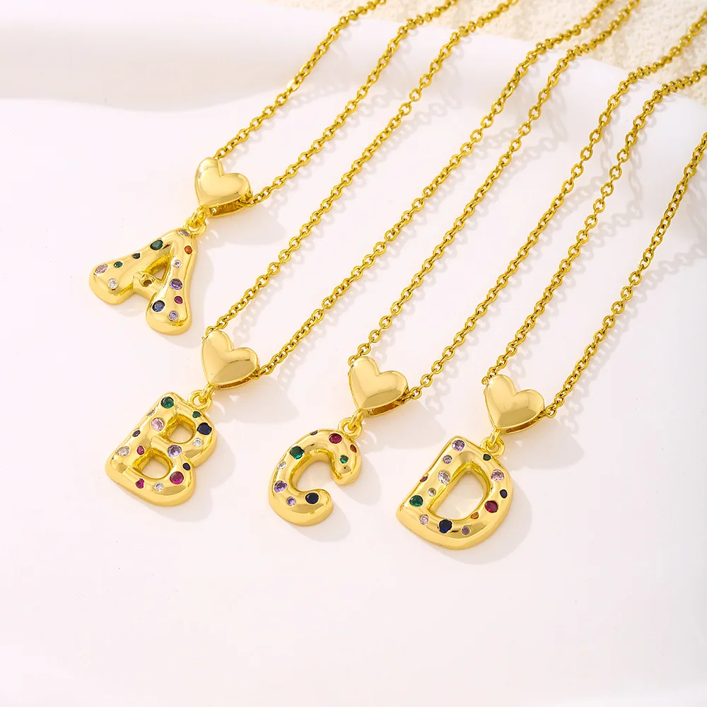 2pcs/ Bag Fashion trendy 18K gold-plated zirconia initial pendant heart-shaped necklace does not fade waterproof ladies necklace
2pcs/ Bag Fashion trendy 18K gold-plated zirconia initial pendant heart-shaped necklace does not fade waterproof ladies necklace