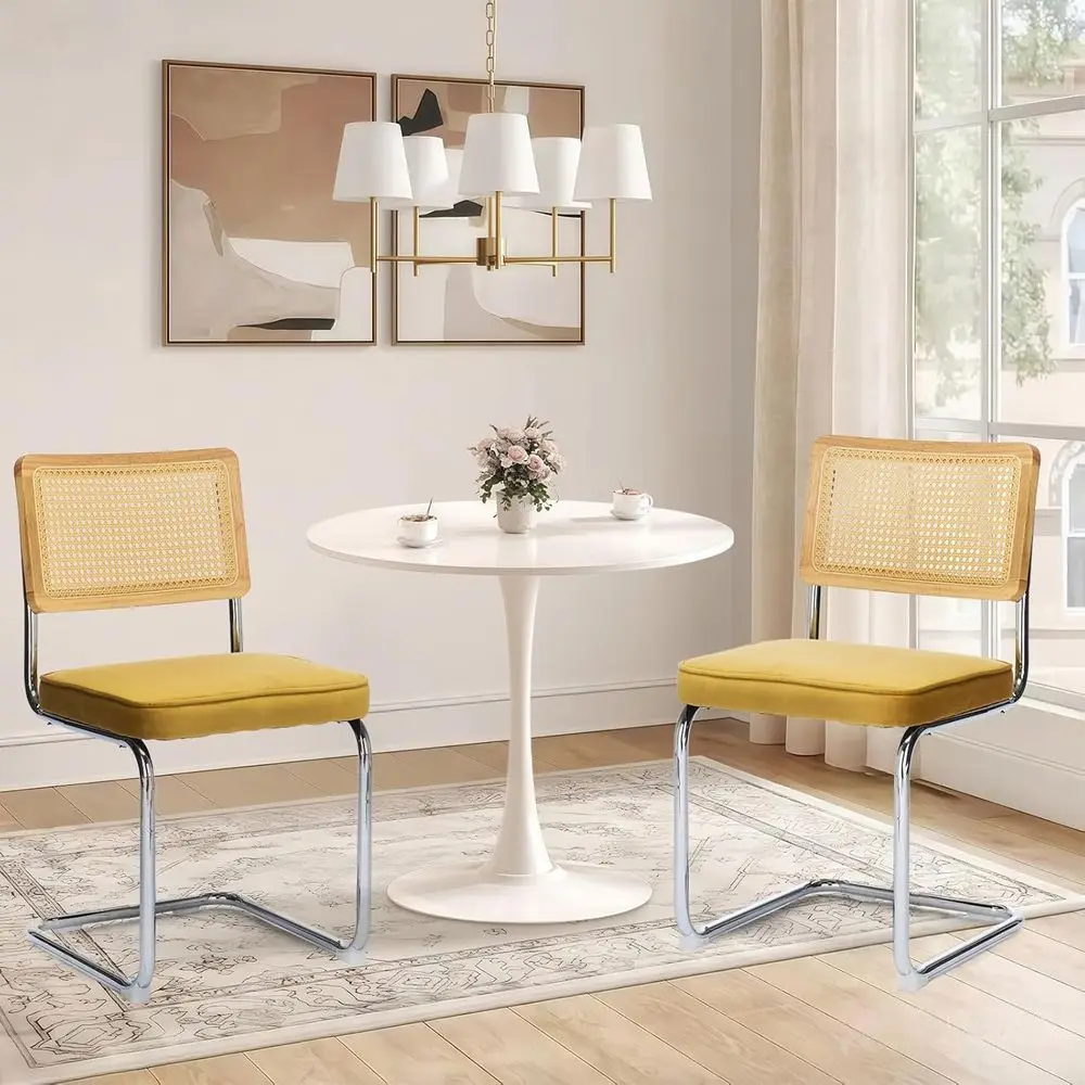 Space-Saving 23.6 Round Dining Table Set for 2 with Gold Velvet Upholstered Chairs – Modern Small Kitchen Cafe Bistro
Space-Saving 23.6 Round Dining Table Set for 2 with Gold Velvet Upholstered Chairs – Modern Small Kitchen Cafe Bistro