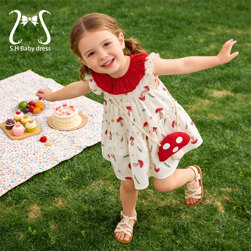2Pcs/set Toddler Girls Mushroom Print Dress Sleeveless A-Line Sundress Cute Casual Infant Summer Outfit Baby Kid 0-3T With Bag
2Pcs/set Toddler Girls Mushroom Print Dress Sleeveless A-Line Sundress Cute Casual Infant Summer Outfit Baby Kid 0-3T With Bag