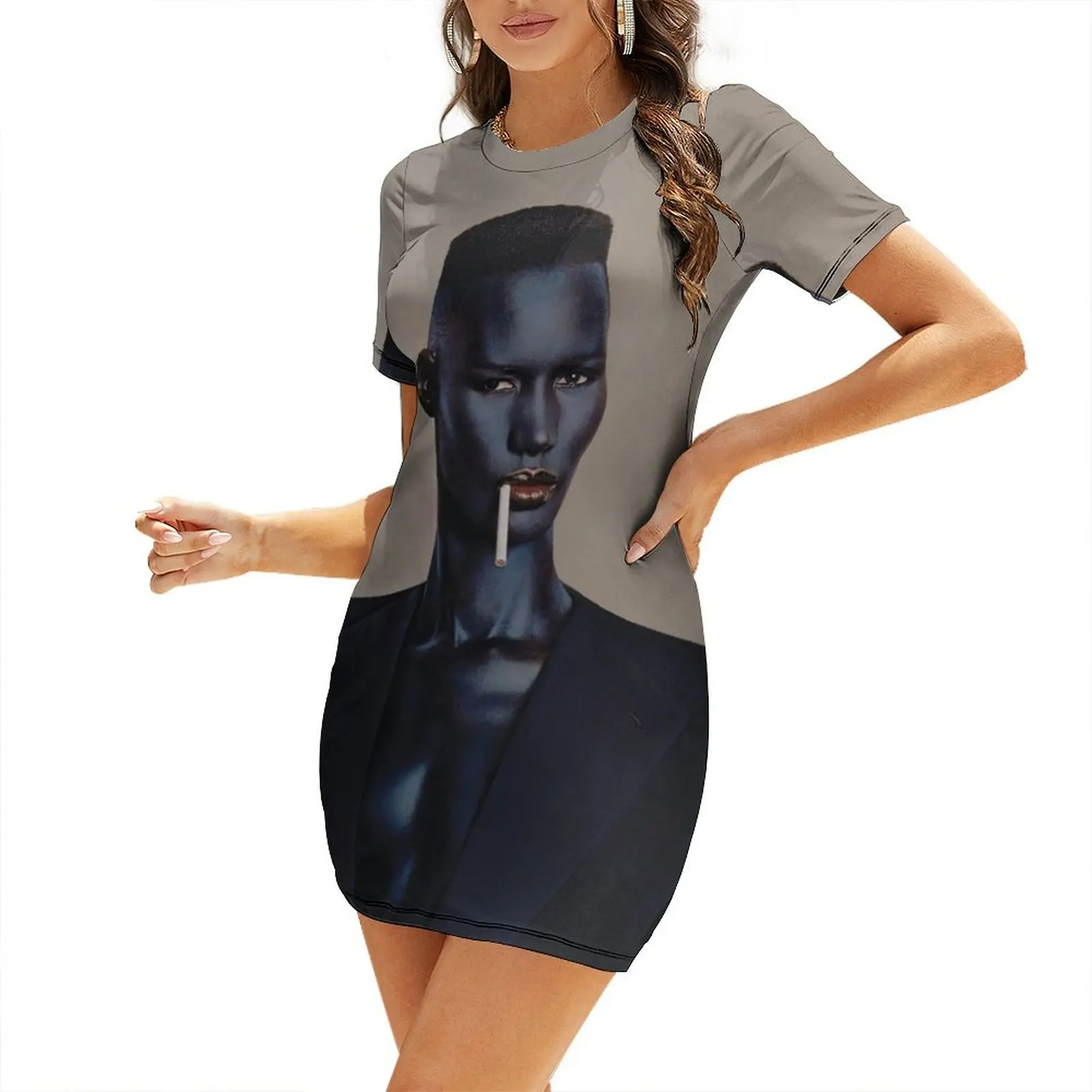 Night Clubbing - Grace Jones Short Sleeved Dress dress party evening elegant luxury celebrity dress dresses
Night Clubbing - Grace Jones Short Sleeved Dress dress party evening elegant luxury celebrity dress dresses