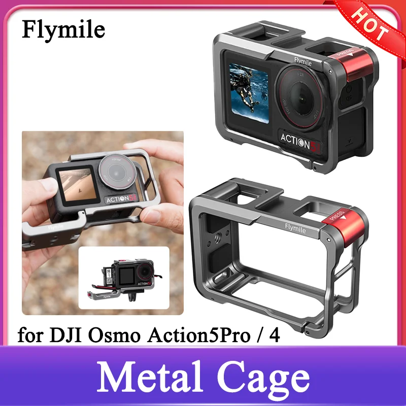 Metal Cage for DJI Action 5 Pro/4 Frame Case Full Protective Quick-release With Cold Shoe Expansion Camera Accessories
Metal Cage for DJI Action 5 Pro/4 Frame Case Full Protective Quick-release With Cold Shoe Expansion Camera Accessories
