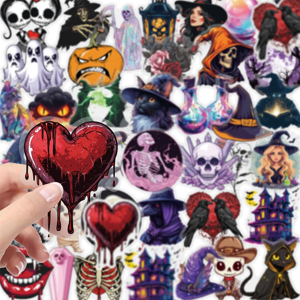 10/30/50pcs Horror Halloween Witch Stickers Gothic Cool Skull Cartoon Decals for Skateboard Helmet Laptop PET Sticker Toys Gifts
10/30/50pcs Horror Halloween Witch Stickers Gothic Cool Skull Cartoon Decals for Skateboard Helmet Laptop PET Sticker Toys Gifts