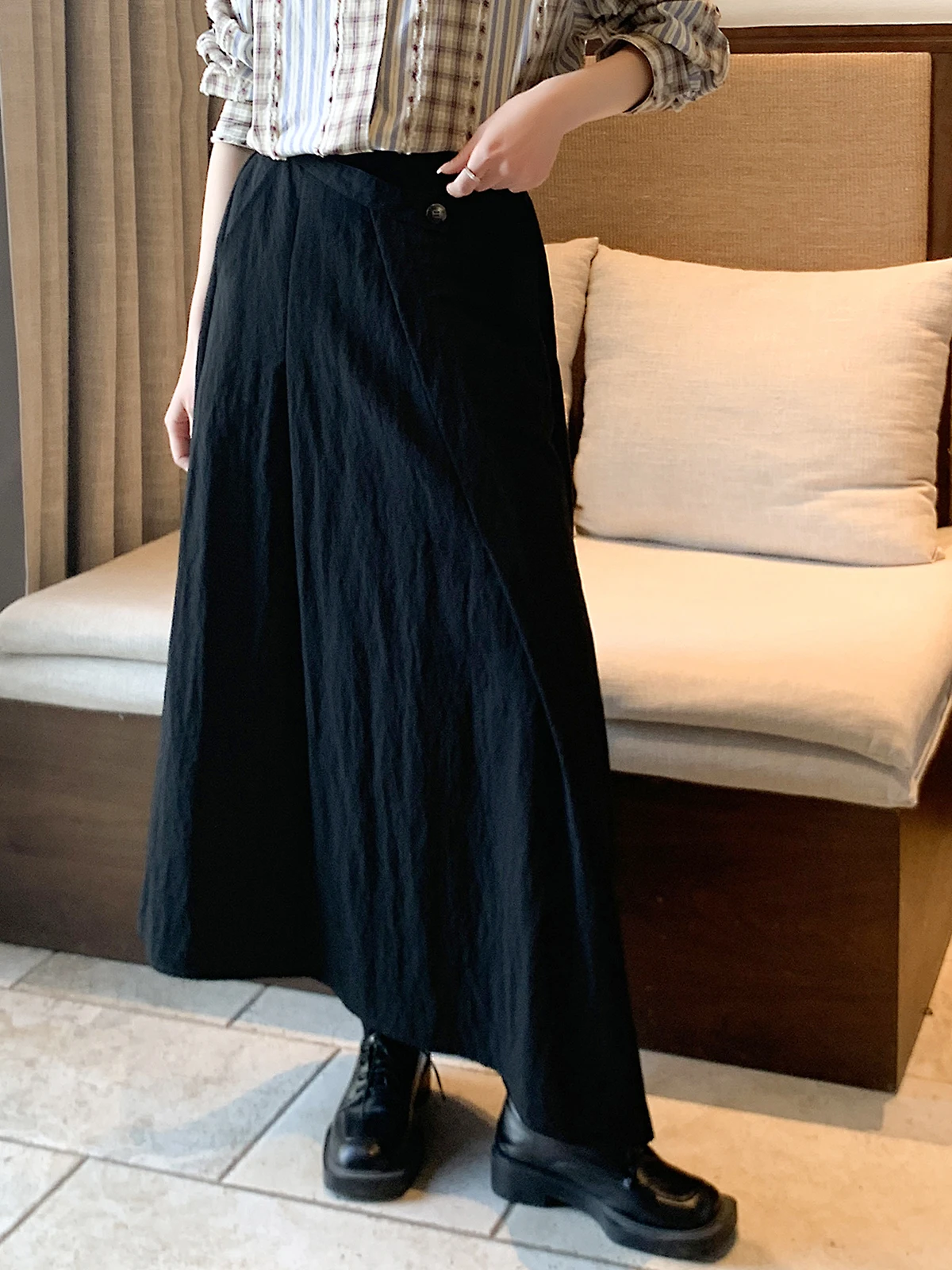 Retro High Waist Asymmetrical Mid-Length f Skirt for Women Ele Slimming Versatile Long Skirt Commute Korean Sle
Retro High Waist Asymmetrical Mid-Length f Skirt for Women Ele Slimming Versatile Long Skirt Commute Korean Sle