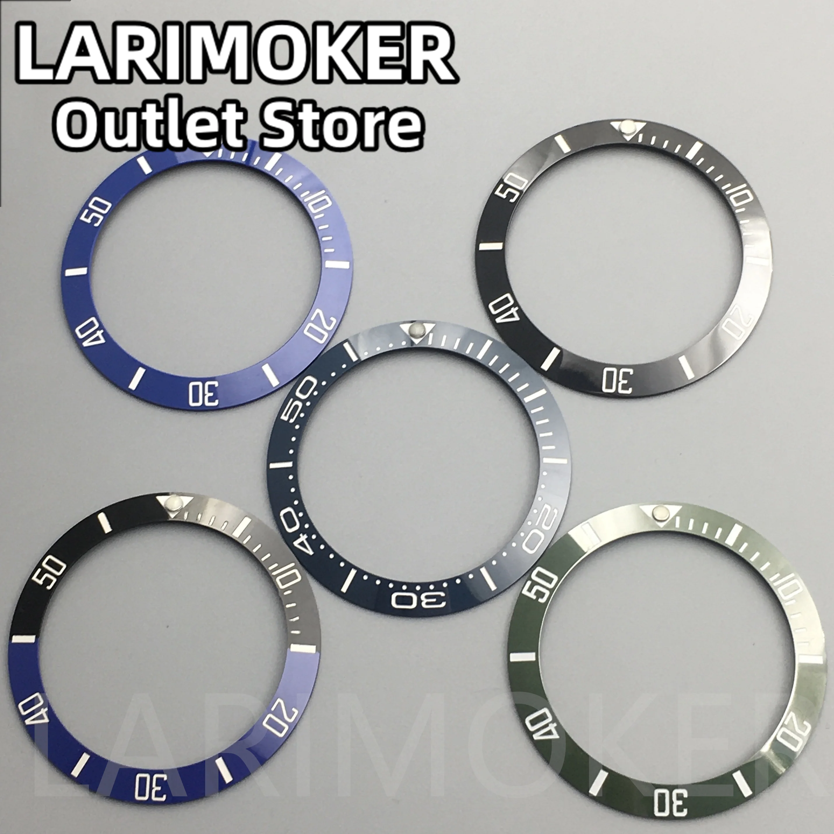 LARIMOKER 39.7mm watch dial Ceramic bezel Silver Green Black Blue Brown Insert watch accessory part
LARIMOKER 39.7mm watch dial Ceramic bezel Silver Green Black Blue Brown Insert watch accessory part