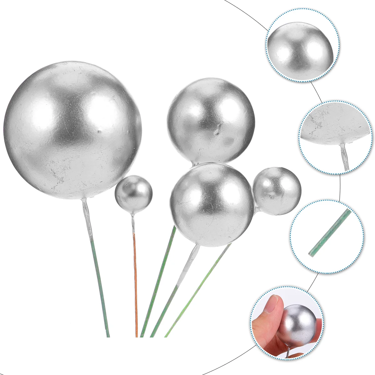 30Pcs Ball Shape Cake Topper Smooth Color Decorative Birthday Dessert Ornaments for Cake Decoration Ball Shape Dessert Ornament
30Pcs Ball Shape Cake Topper Smooth Color Decorative Birthday Dessert Ornaments for Cake Decoration Ball Shape Dessert Ornament
