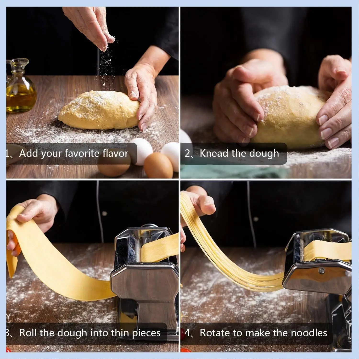 MLGB-Pasta Maker Machine Hand Crank - Roller Cutter Noodle Makers Best For Homemade Noodles Spaghetti Dough Making Tools
MLGB-Pasta Maker Machine Hand Crank - Roller Cutter Noodle Makers Best For Homemade Noodles Spaghetti Dough Making Tools