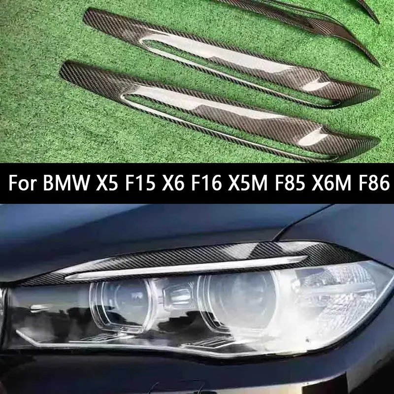 For BMW X5 F15 X6 F16 X5M F85 X6M F86 2015-2018 Carbon fiber lamp eyebrow front headlight eyebrow sticker decoration body kit
For BMW X5 F15 X6 F16 X5M F85 X6M F86 2015-2018 Carbon fiber lamp eyebrow front headlight eyebrow sticker decoration body kit