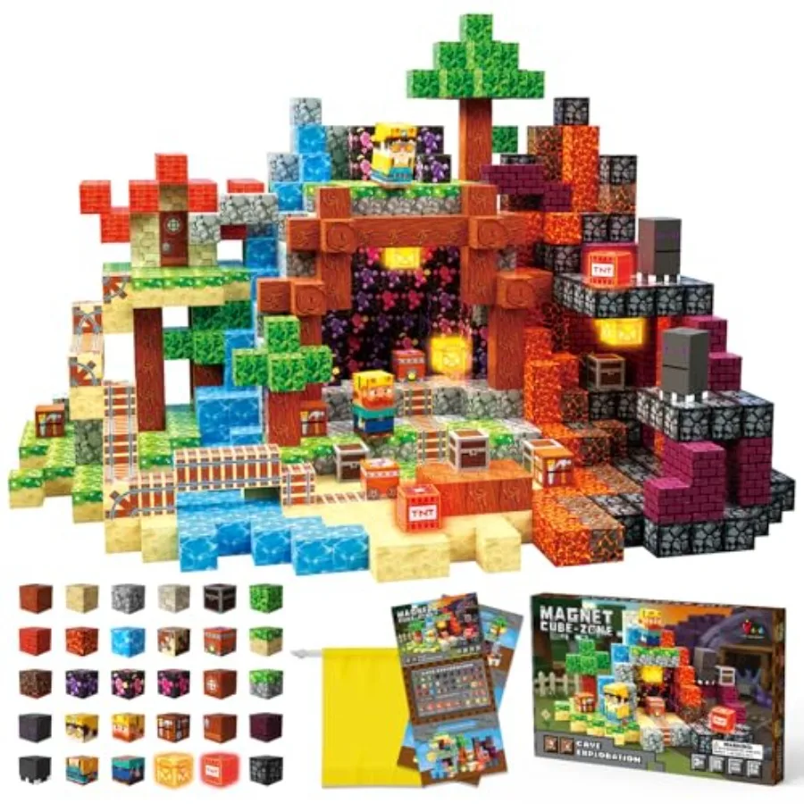 Magnetic Blocks 120PCS Cave Adventure STEM Educational Building Toys for Age 3+, Creative Stacking Construction Set with 0.8in
Magnetic Blocks 120PCS Cave Adventure STEM Educational Building Toys for Age 3+, Creative Stacking Construction Set with 0.8in