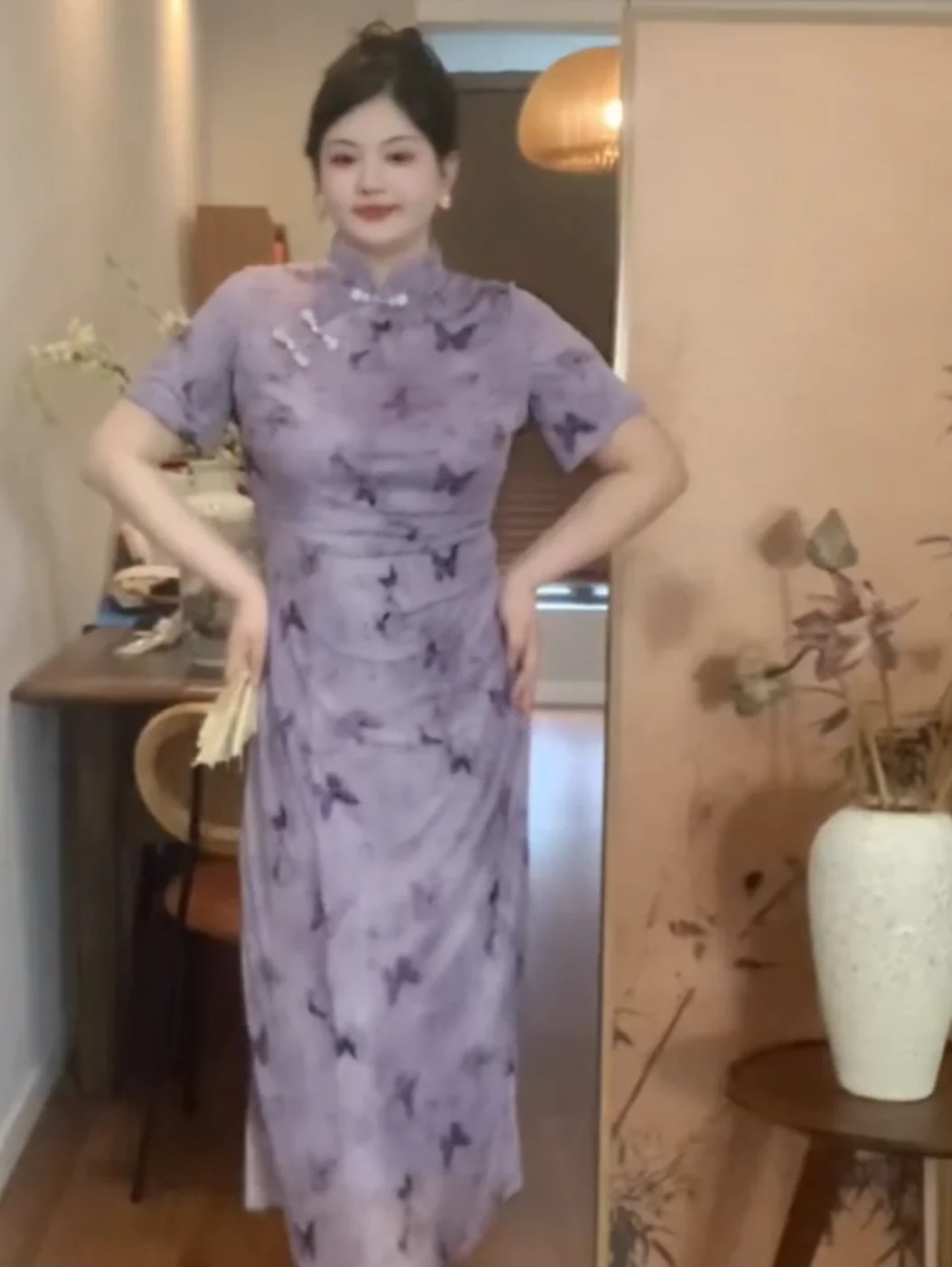Slimming Effect Chinese Sle Design plus Size Midi Qipao Dr Ele Ladylike ort Sve Daily Wear Polyester Fiber
Slimming Effect Chinese Sle Design plus Size Midi Qipao Dr Ele Ladylike ort Sve Daily Wear Polyester Fiber