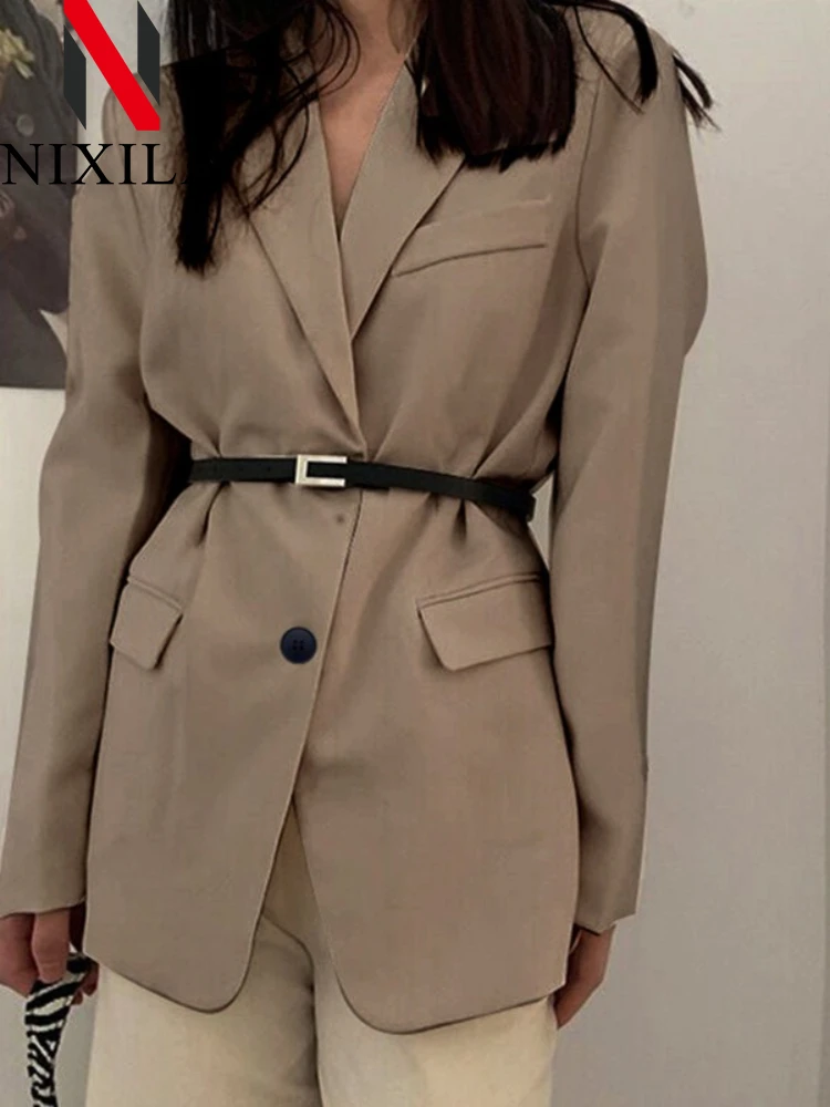 New in Spring Autumn Coat High-end Loose Solid Color Office Lady Casual Long Sleeve Design Suits Elegant Chic Blazer Clothing
New in Spring Autumn Coat High-end Loose Solid Color Office Lady Casual Long Sleeve Design Suits Elegant Chic Blazer Clothing