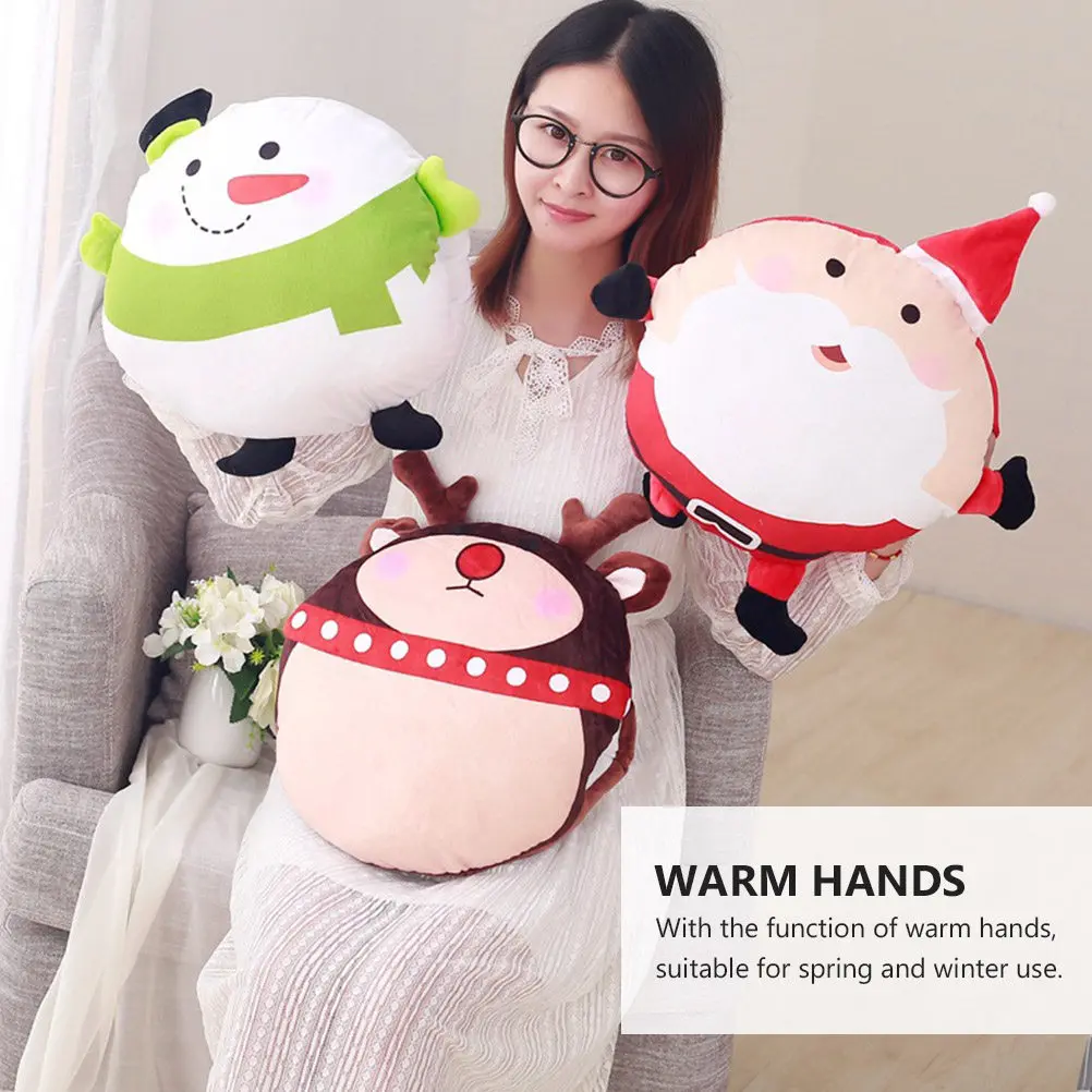1Pcs Elk Shaped Hand Warmer Throw Pillow Soft Skin Friendly Material Two Sided Insertion Warm Hands Decorative Cushion Christmas
1Pcs Elk Shaped Hand Warmer Throw Pillow Soft Skin Friendly Material Two Sided Insertion Warm Hands Decorative Cushion Christmas
