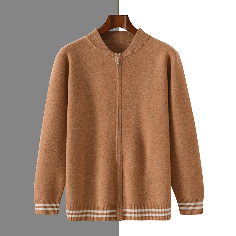 Autumn and Winter New Joker Contrasting Color Sweaters for Men with 100% Wool Cardigan Trend Baseball Jacket Casual Men's Wear
Autumn and Winter New Joker Contrasting Color Sweaters for Men with 100% Wool Cardigan Trend Baseball Jacket Casual Men's Wear