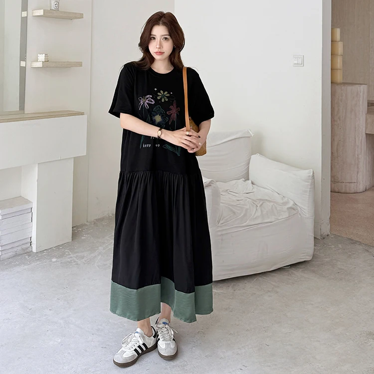 Summer 2026 New Loose Large Size Vacation Style Color Block Pleated Skirt Short Sleeve Dress Ethnic Women's Fashion Dress
Summer 2026 New Loose Large Size Vacation Style Color Block Pleated Skirt Short Sleeve Dress Ethnic Women's Fashion Dress