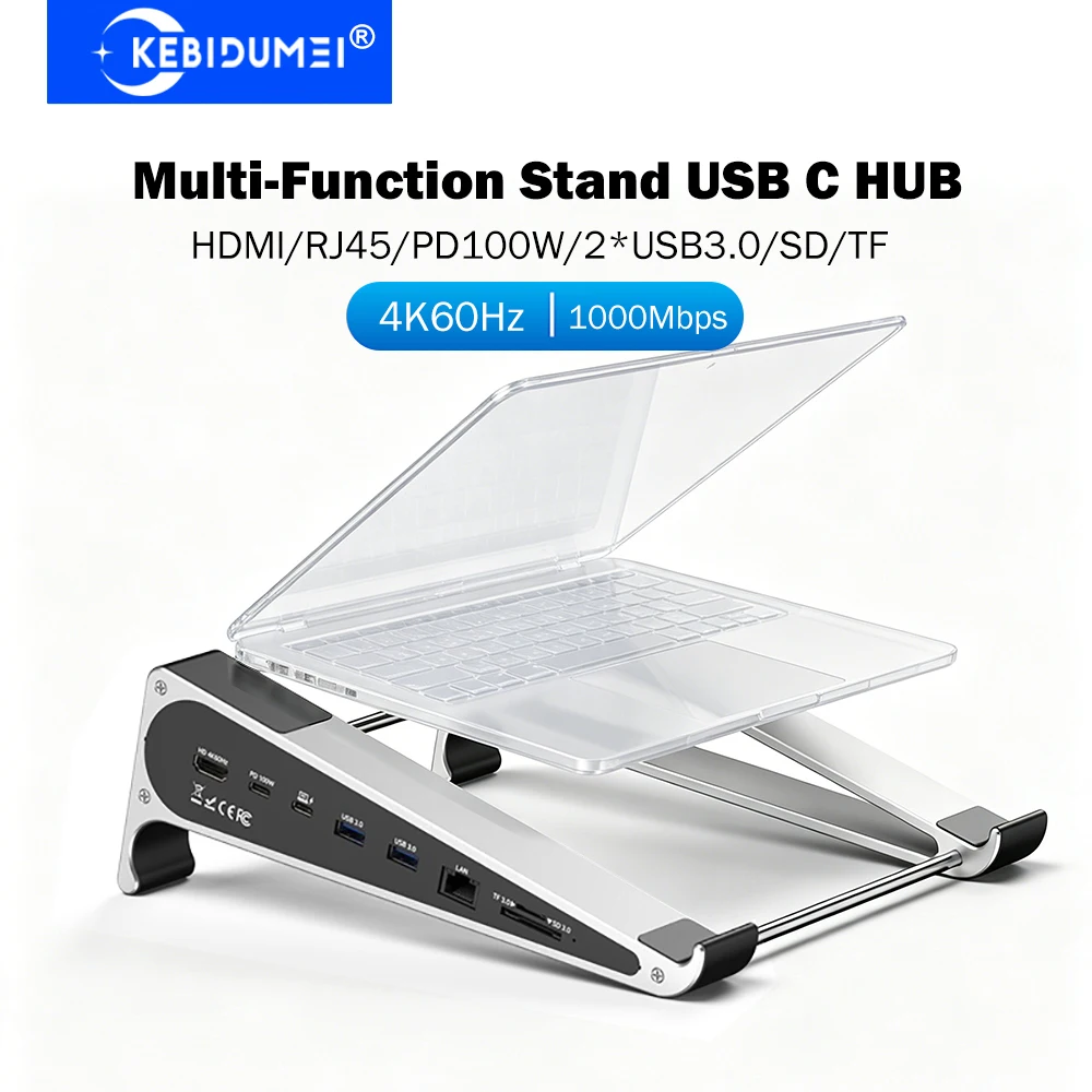USB-хаб KEBIDUMEI 7-в-1 с док-станцией USB-C, адаптер Type-C на HDMI 4K60Hz и Gigabit Ethernet 1000 Мбит/с для ноутбуков и планшетов
USB-хаб KEBIDUMEI 7-в-1 с док-станцией USB-C, адаптер Type-C на HDMI 4K60Hz и Gigabit Ethernet 1000 Мбит/с для ноутбуков и планшетов