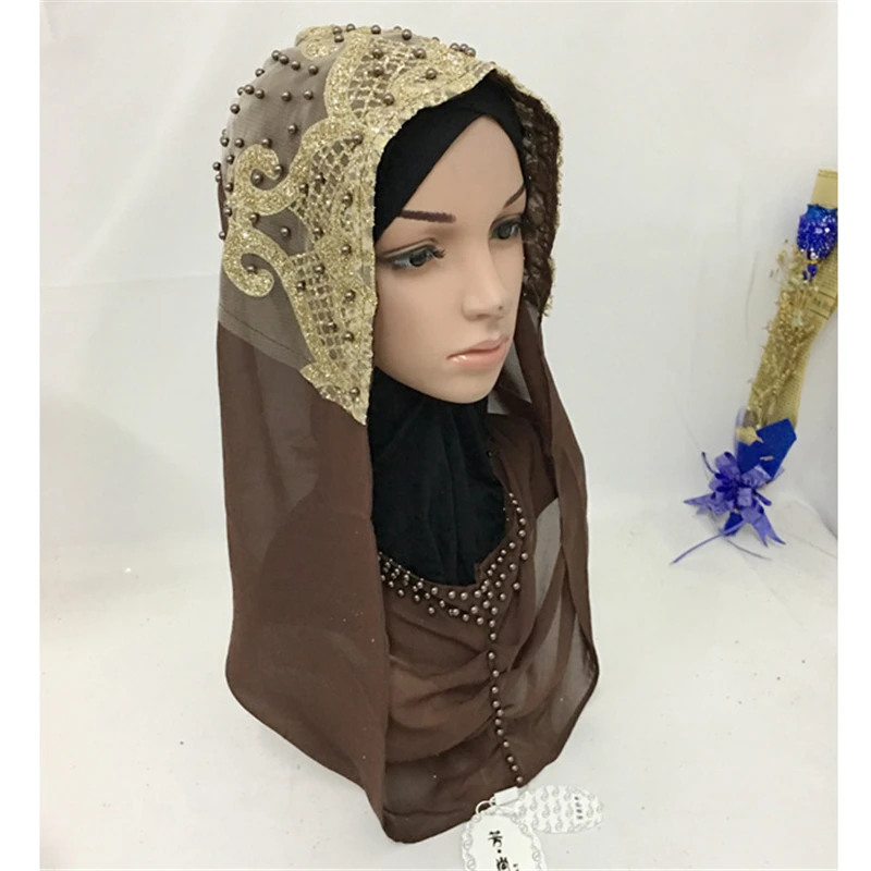 Muslim Women Arabic One Piece Amira Hijab Beaded Decor Instant Turban Islamic Headscarf Shawl Wrap Headwear
Muslim Women Arabic One Piece Amira Hijab Beaded Decor Instant Turban Islamic Headscarf Shawl Wrap Headwear