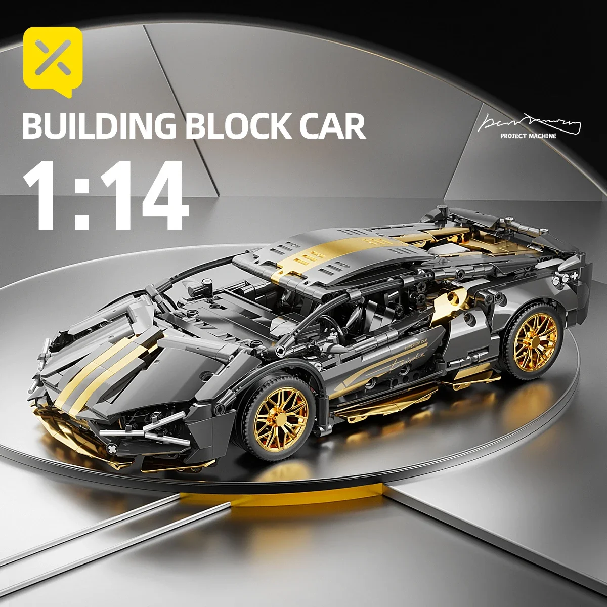 TOYLINX 1:14 Scale Black Gold Supercar Building Blocks Kit 931pcs Technical Mechanical ABS Bricks Sports DIY Car for Adults Kids
TOYLINX 1:14 Scale Black Gold Supercar Building Blocks Kit 931pcs Technical Mechanical ABS Bricks Sports DIY Car for Adults Kids