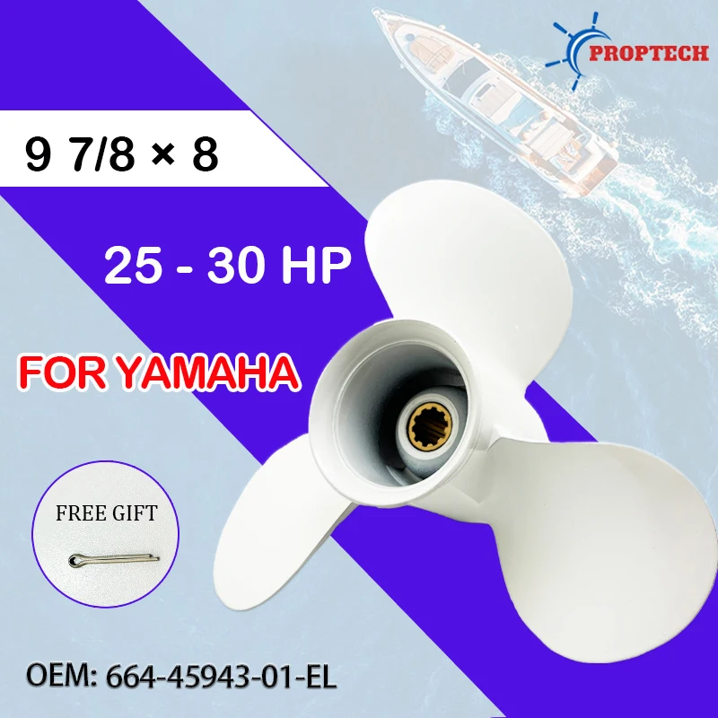 664-45943-01 Marine Propeller 9 7/8 * 8 For Yamaha 25 hp 30 hp Aluminum Alloy Screw 10 Spline Boat Accessories Outboard Motor
664-45943-01 Marine Propeller 9 7/8 * 8 For Yamaha 25 hp 30 hp Aluminum Alloy Screw 10 Spline Boat Accessories Outboard Motor