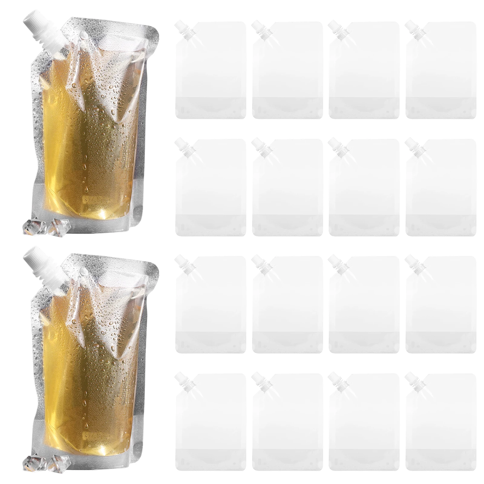 Suction Juice Bag Containers Stand Up Beverage Pouches Transparent Drink Flask Bags Liquid Storage Food Grade Safe Materials
Suction Juice Bag Containers Stand Up Beverage Pouches Transparent Drink Flask Bags Liquid Storage Food Grade Safe Materials