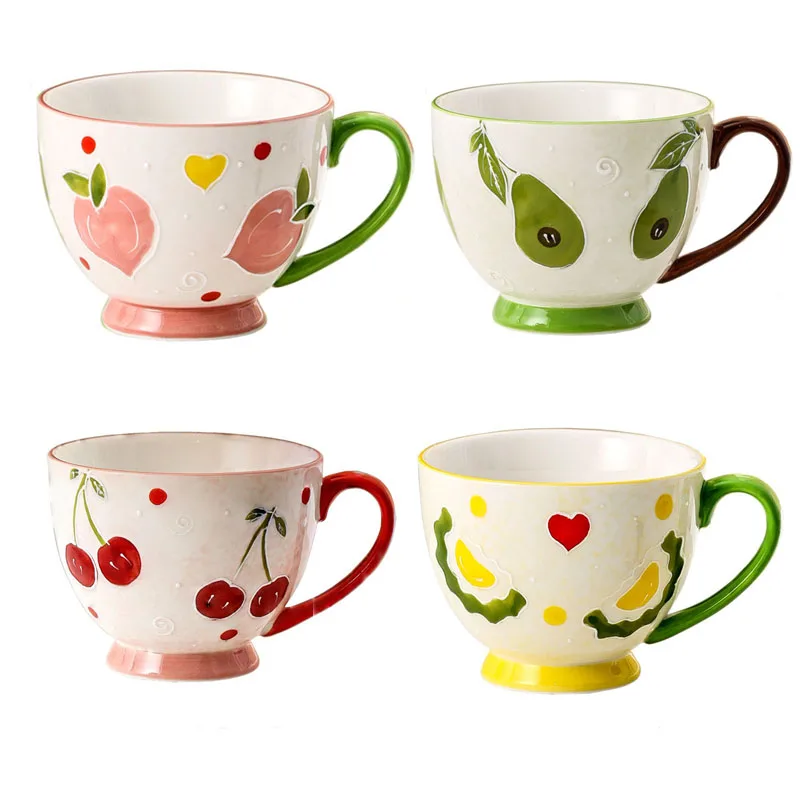 Large Fruit Strawberry Mug Cute Ceramic Coffee Tea Cup Couple Mug with Handle Birthday Gift Women Friend Lovers
Large Fruit Strawberry Mug Cute Ceramic Coffee Tea Cup Couple Mug with Handle Birthday Gift Women Friend Lovers