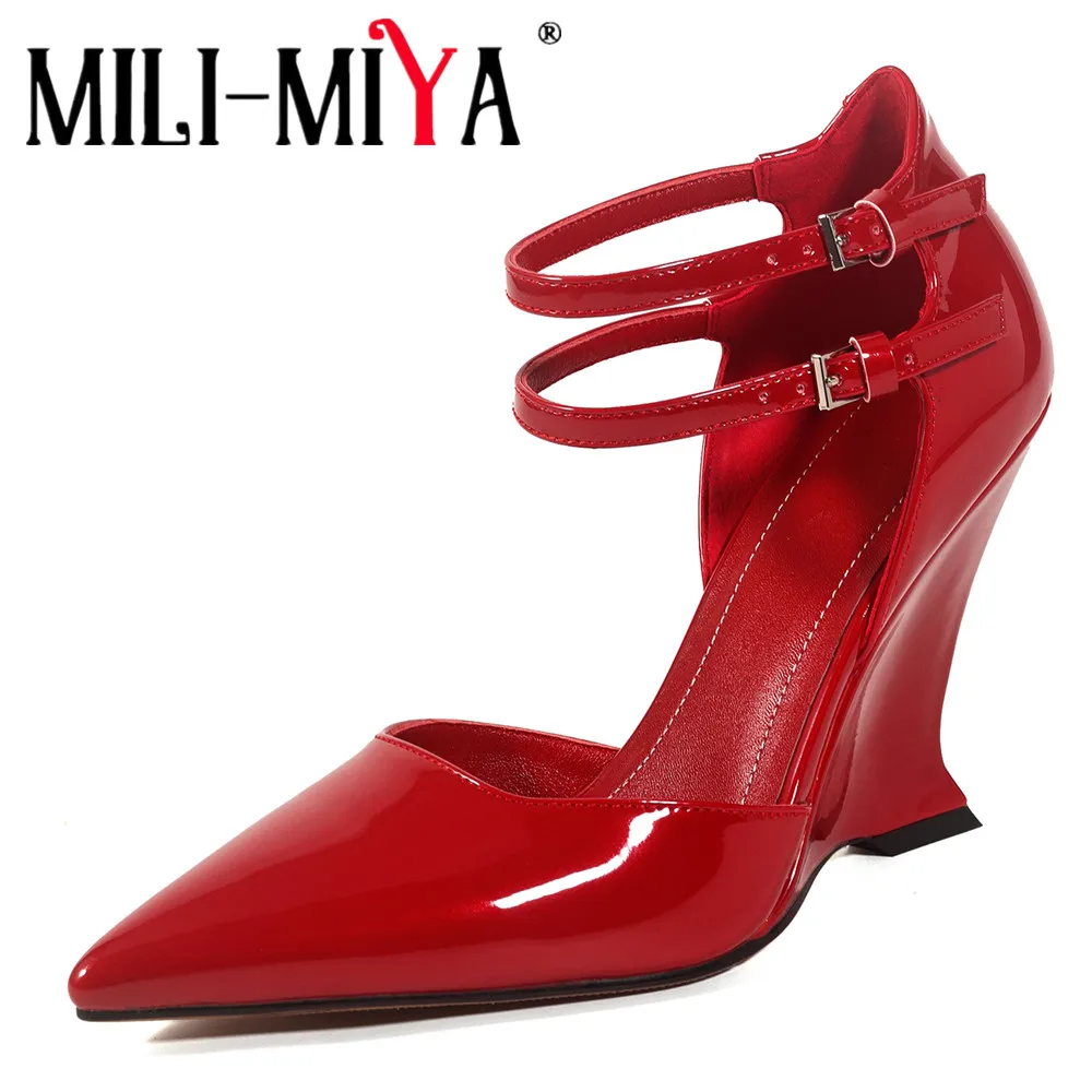 MILI-MIYA New Arrival: Women’s Pointed-Toe Sexy Ultra-High-Heeled Calfskin Stilettos With Ankle Straps – Perfect For Parties
MILI-MIYA New Arrival: Women’s Pointed-Toe Sexy Ultra-High-Heeled Calfskin Stilettos With Ankle Straps – Perfect For Parties