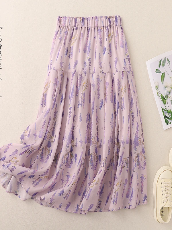 High Waist A-Line Midi Skirt Floral Cake Print Half-length Women's Casual Spring Fashion Korean Style plus Size Skirts
High Waist A-Line Midi Skirt Floral Cake Print Half-length Women's Casual Spring Fashion Korean Style plus Size Skirts