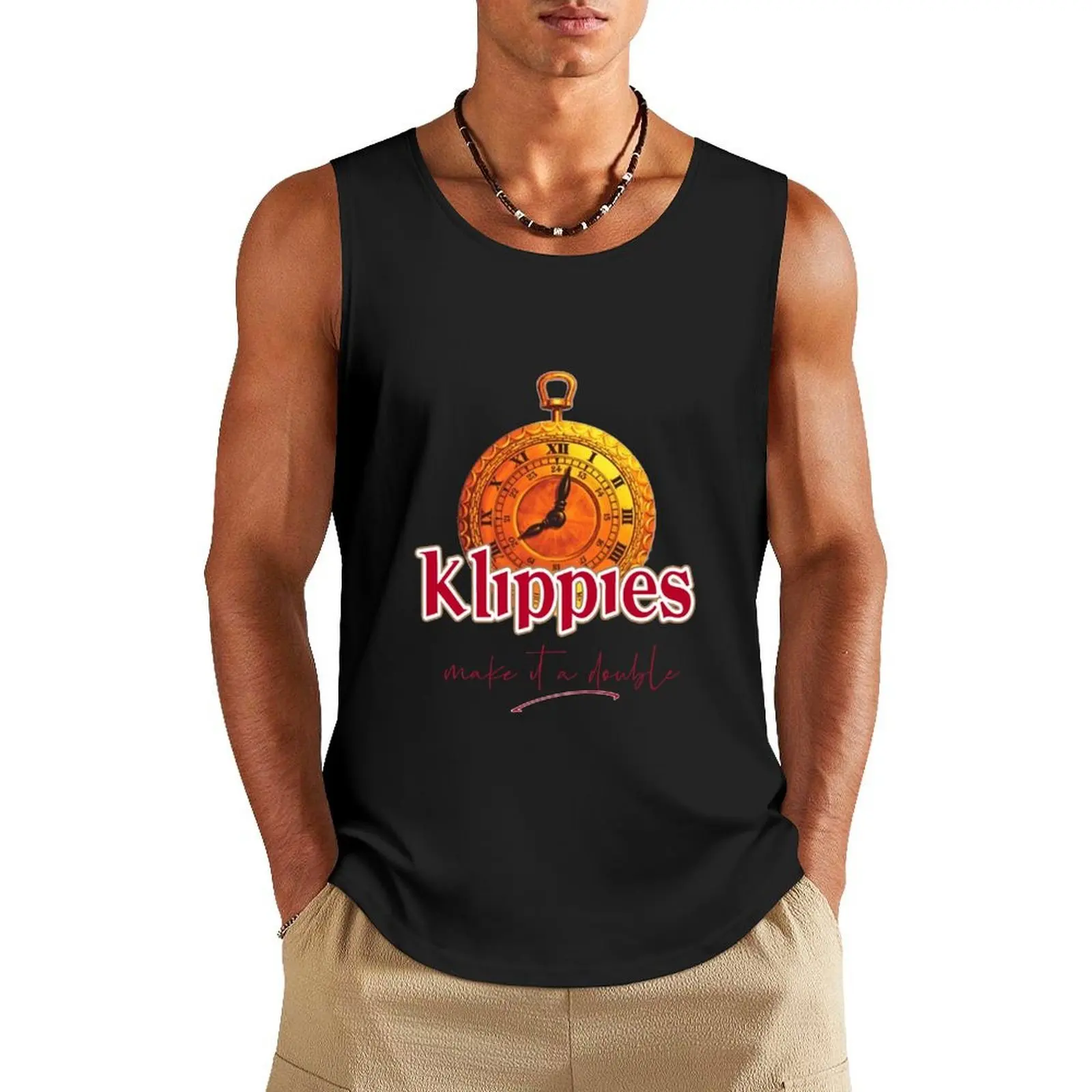 Klippies en Coke, Make Mine A Double Tank Top Male vest clothes for men summer gym wear men
Klippies en Coke, Make Mine A Double Tank Top Male vest clothes for men summer gym wear men