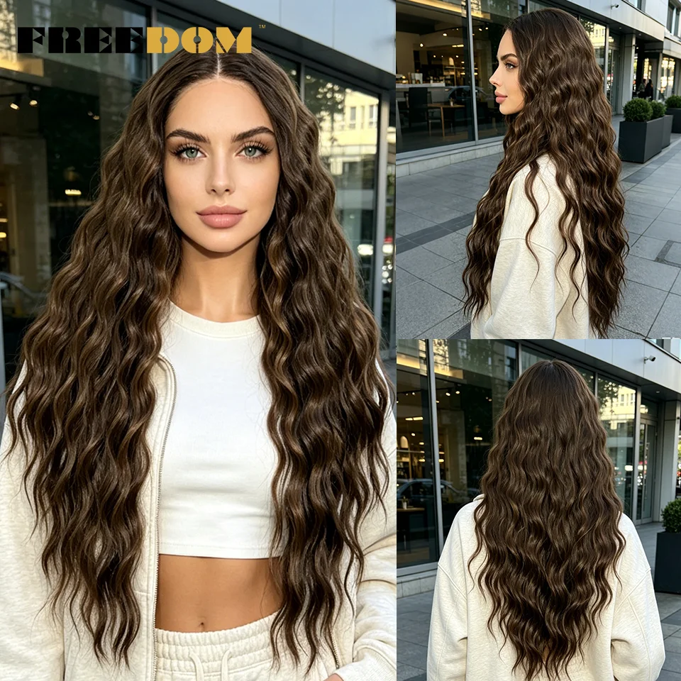 FREEDOM 28“ Curly Synthetic Lace Front Wigs For Women 13x4 Ombre Brown Highlight Pre Plucked Glueless Lace Wigs Daily Use Wig
FREEDOM 28“ Curly Synthetic Lace Front Wigs For Women 13x4 Ombre Brown Highlight Pre Plucked Glueless Lace Wigs Daily Use Wig
