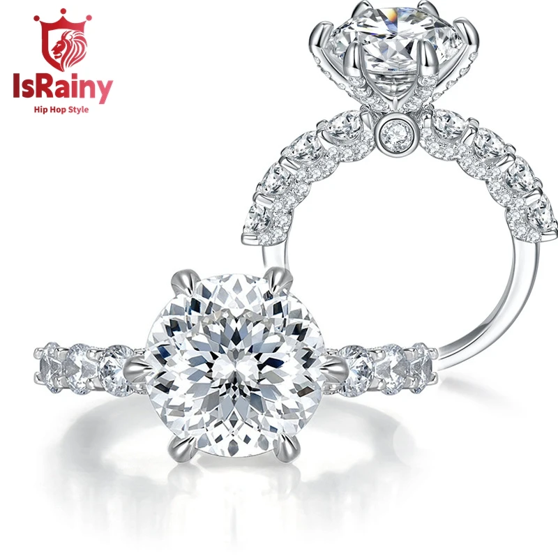 IsRainy Hip Hop Rock Solid 925 Sterling Silver Round Real GRA Moissanite Diamonds Rings Engagement Anniversary Fine Jewelry
IsRainy Hip Hop Rock Solid 925 Sterling Silver Round Real GRA Moissanite Diamonds Rings Engagement Anniversary Fine Jewelry