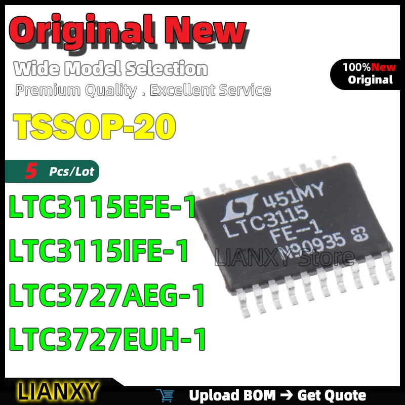 5 шт. TSSOP-20 LTC3115EFE-1 LTC3115IFE-1 LTC3727AEG-1 LTC3727EUH-1 понижающий контроллер, новый оригинальный
5 шт. TSSOP-20 LTC3115EFE-1 LTC3115IFE-1 LTC3727AEG-1 LTC3727EUH-1 понижающий контроллер, новый оригинальный