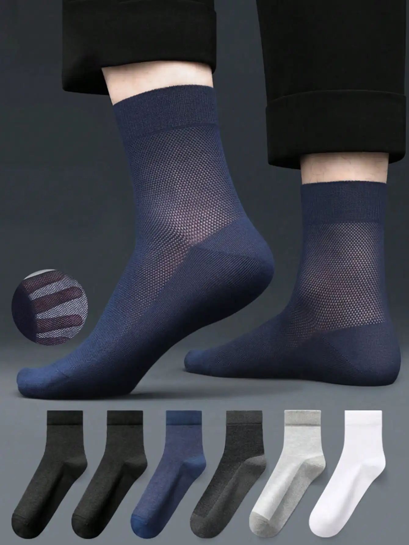 1/5/10/15/20 Pairs Black Thin Crew Socks, Breathable Moisture-Wicking Mesh Socks For Men & Women Plus Size, Suitable For Summer & Autumn
1/5/10/15/20 Pairs Black Thin Crew Socks, Breathable Moisture-Wicking Mesh Socks For Men & Women Plus Size, Suitable For Summer & Autumn