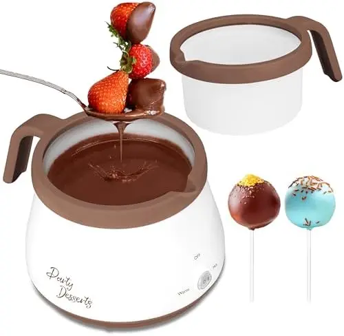 Mini Electric Chocolate Melting Pot – 1-Cup Fondue Warmer for Candies, Cake Pops & Cookies – Brown
Mini Electric Chocolate Melting Pot – 1-Cup Fondue Warmer for Candies, Cake Pops & Cookies – Brown