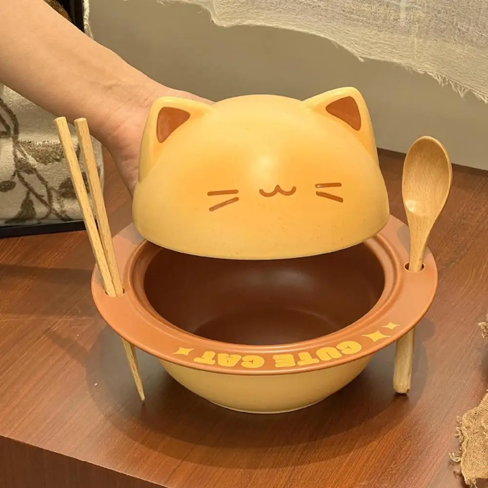 Милая кошка, миска для лапши быстрого приготовления, чашка и тарелка, набор посуды с крышками, милые животные, суп, салат, фруктовая миска, кухонная посуда
Милая кошка, миска для лапши быстрого приготовления, чашка и тарелка, набор посуды с крышками, милые животные, суп, салат, фруктовая миска, кухонная посуда