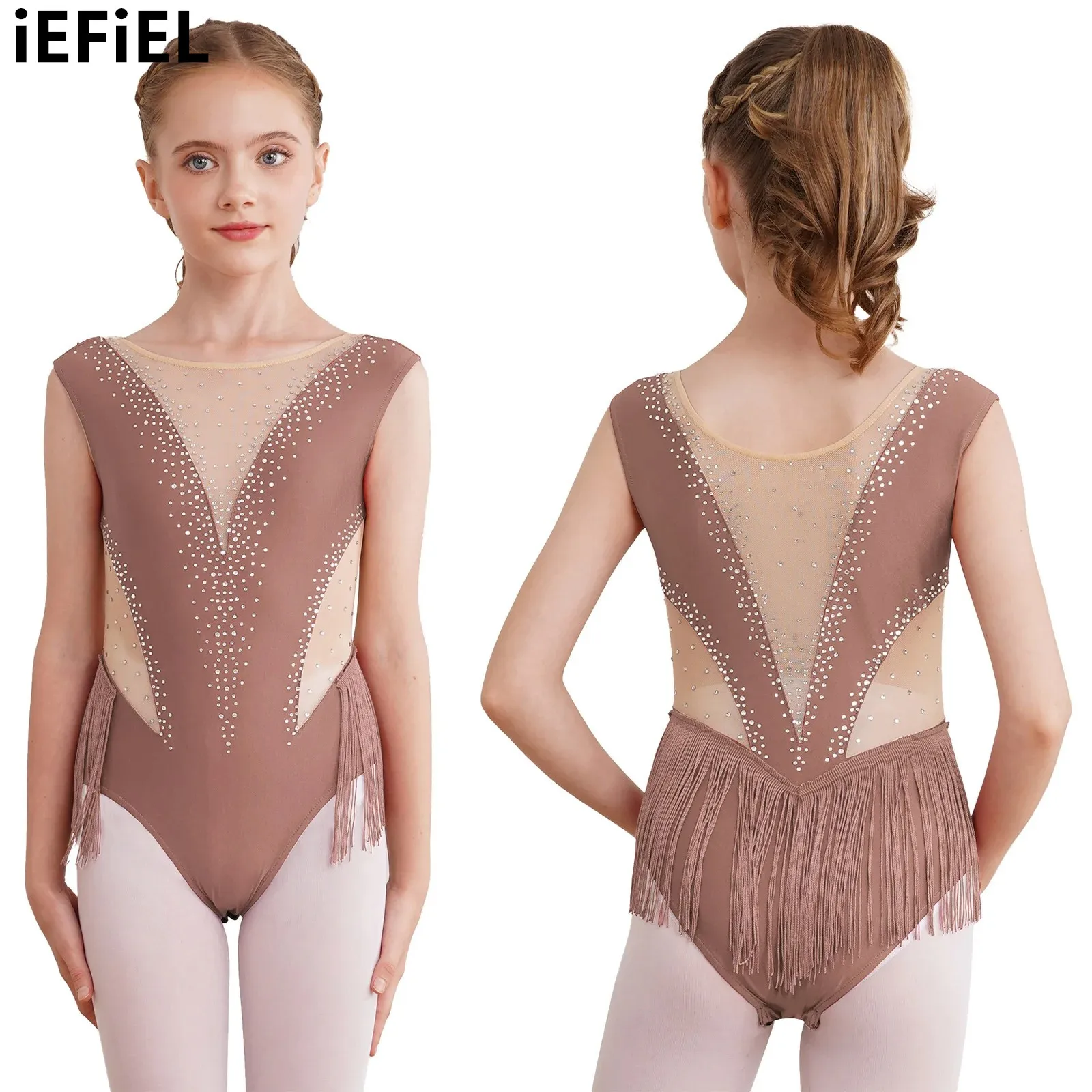 Kids Girls Latin Dance Leotard Figure Tassel Skating Performance Costume Shiny Rhinestone Fringed Sheer Mesh Patchwork Bodysuit
Kids Girls Latin Dance Leotard Figure Tassel Skating Performance Costume Shiny Rhinestone Fringed Sheer Mesh Patchwork Bodysuit