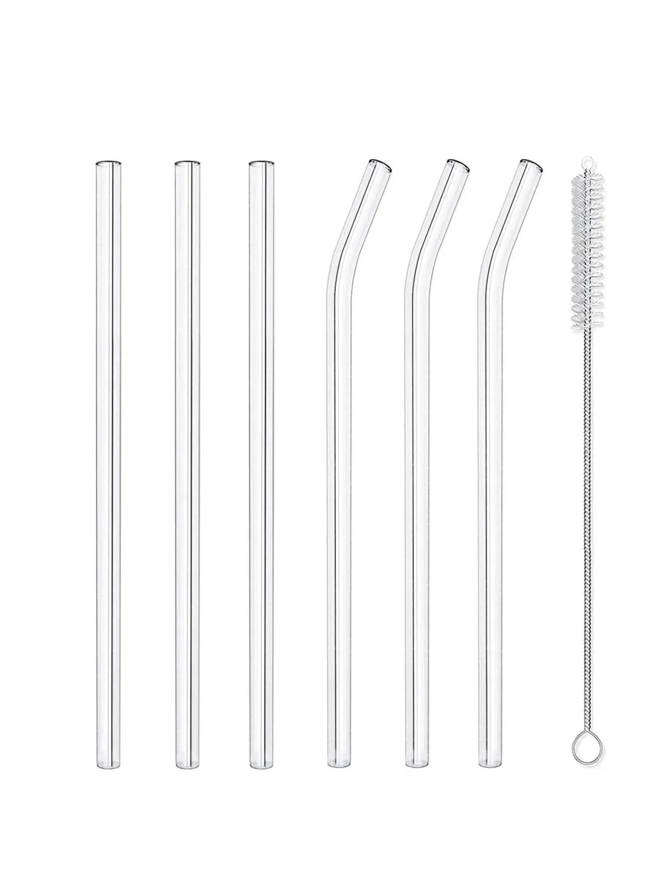 2/4/6pcs Transparent Glass Straws Heat Reusable Clear Glass Straw For Smoothies Cocktails Drinks Healthy Include Cleaning Brush
2/4/6pcs Transparent Glass Straws Heat Reusable Clear Glass Straw For Smoothies Cocktails Drinks Healthy Include Cleaning Brush