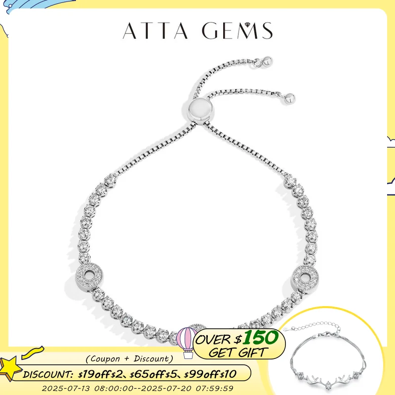 ATTAGEMS DVVS1 Moissanite Bracelet S925 Sterling Silver Adjustable tennis bracelet For Women Engagement Party Jewelry Gifts 24cm
ATTAGEMS DVVS1 Moissanite Bracelet S925 Sterling Silver Adjustable tennis bracelet For Women Engagement Party Jewelry Gifts 24cm