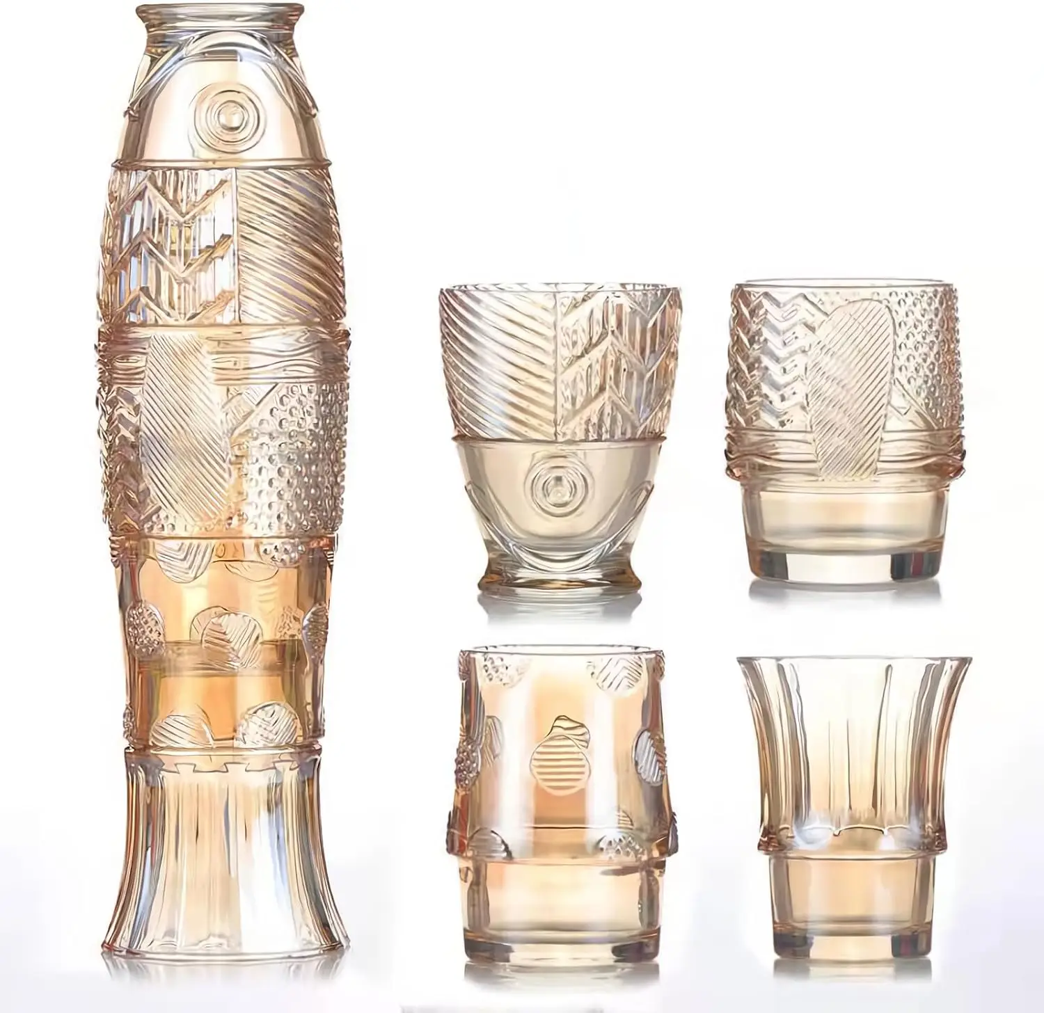 Стеклянные чашки Koi Fish, набор из 4 штук, 9,0 жидких унции, янтарные, штабелируемые, декоративные стаканы для питья
Стеклянные чашки Koi Fish, набор из 4 штук, 9,0 жидких унции, янтарные, штабелируемые, декоративные стаканы для питья