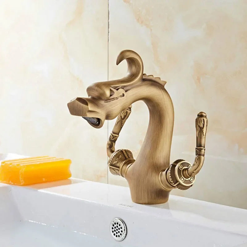 Basin Faucets Dual Handle Hot Cold Mixer Taps Single Hole Deck Mounted Bathroom Faucet Antique Brass Sink Mixer Tap
Basin Faucets Dual Handle Hot Cold Mixer Taps Single Hole Deck Mounted Bathroom Faucet Antique Brass Sink Mixer Tap