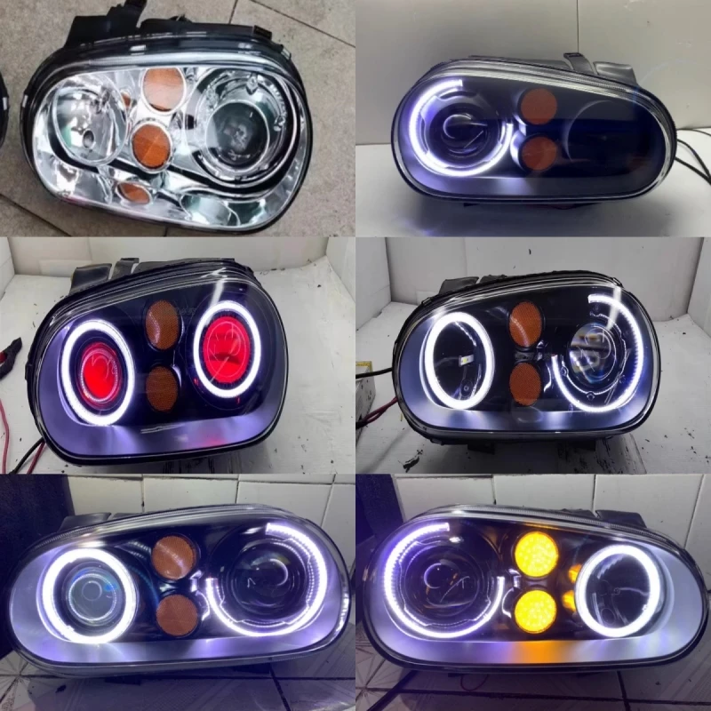 LED Lens Headlight Assembly for Volkswagen vw Golf 4 Modified Angel Eye Daytime Running Light Head Lamp One Pair
LED Lens Headlight Assembly for Volkswagen vw Golf 4 Modified Angel Eye Daytime Running Light Head Lamp One Pair