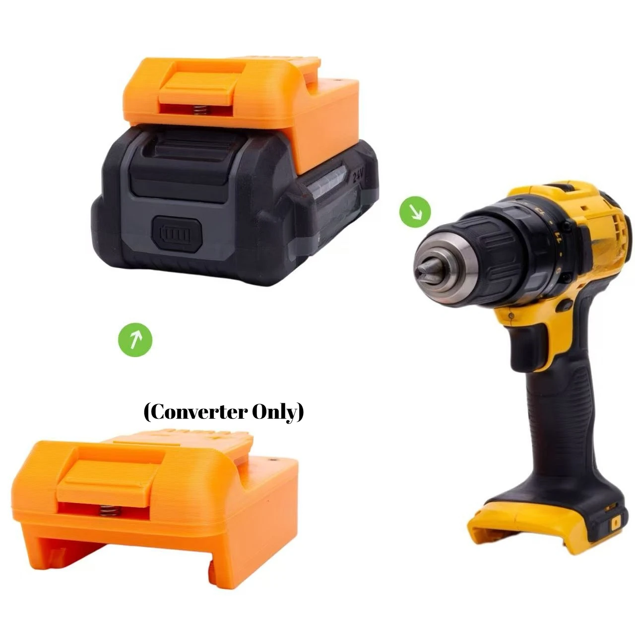 Batteries Adapter Converter For Flex 24V Lithium Ion Convert To Dewalt 18V Cordless Tool (Adaptor Only)
Batteries Adapter Converter For Flex 24V Lithium Ion Convert To Dewalt 18V Cordless Tool (Adaptor Only)