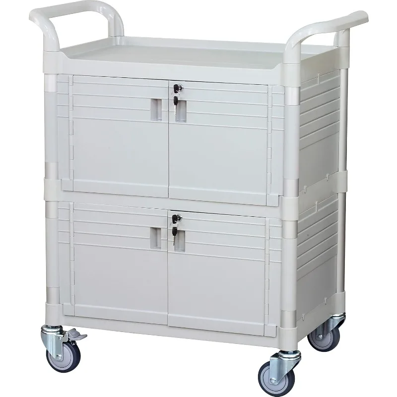 Large Lockable Medical Cart 3 Shelf Hospital Cart Overall Size L34.43xD19.69 inch, JBG-3D2, 606 lbs Load Cap. Off-White (Li
Large Lockable Medical Cart 3 Shelf Hospital Cart Overall Size L34.43xD19.69 inch, JBG-3D2, 606 lbs Load Cap. Off-White (Li