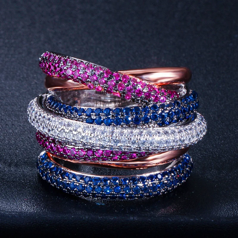 Rose Gold Copper Zirconia Ring | Tricolor Zirconia Cluster | 3D Shimmering Petals | Valentine's Day Bestseller
Rose Gold Copper Zirconia Ring | Tricolor Zirconia Cluster | 3D Shimmering Petals | Valentine's Day Bestseller