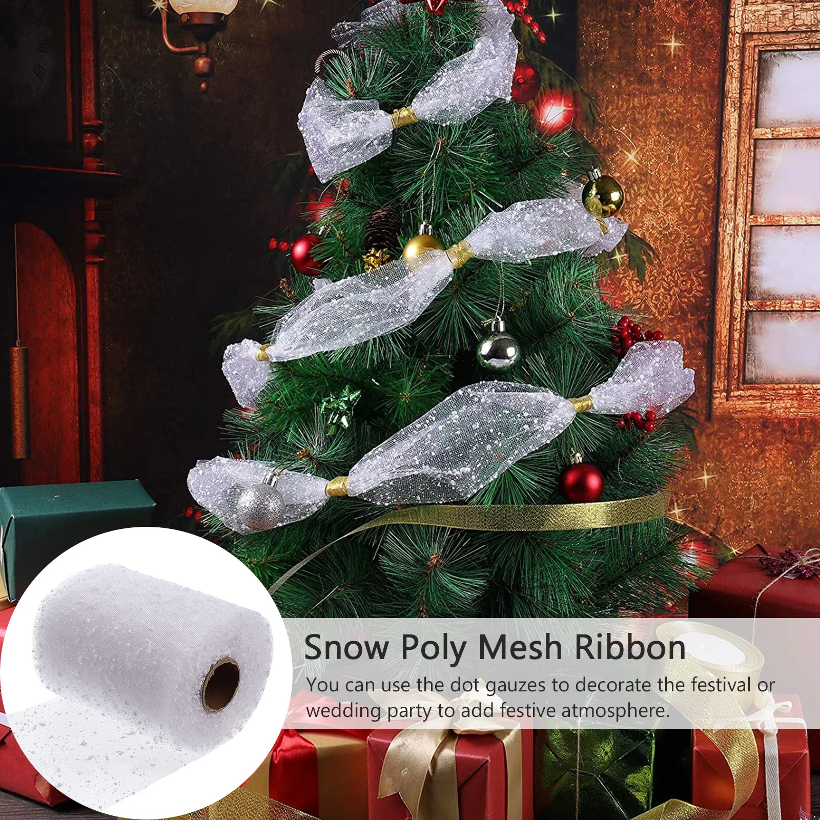 4 Rolls White Snow Poly Mesh Ribbon Decorated Mesh Ribbon for Holiday Christmas Tree Wreath Bow Gift Wrapping Bouquet
4 Rolls White Snow Poly Mesh Ribbon Decorated Mesh Ribbon for Holiday Christmas Tree Wreath Bow Gift Wrapping Bouquet