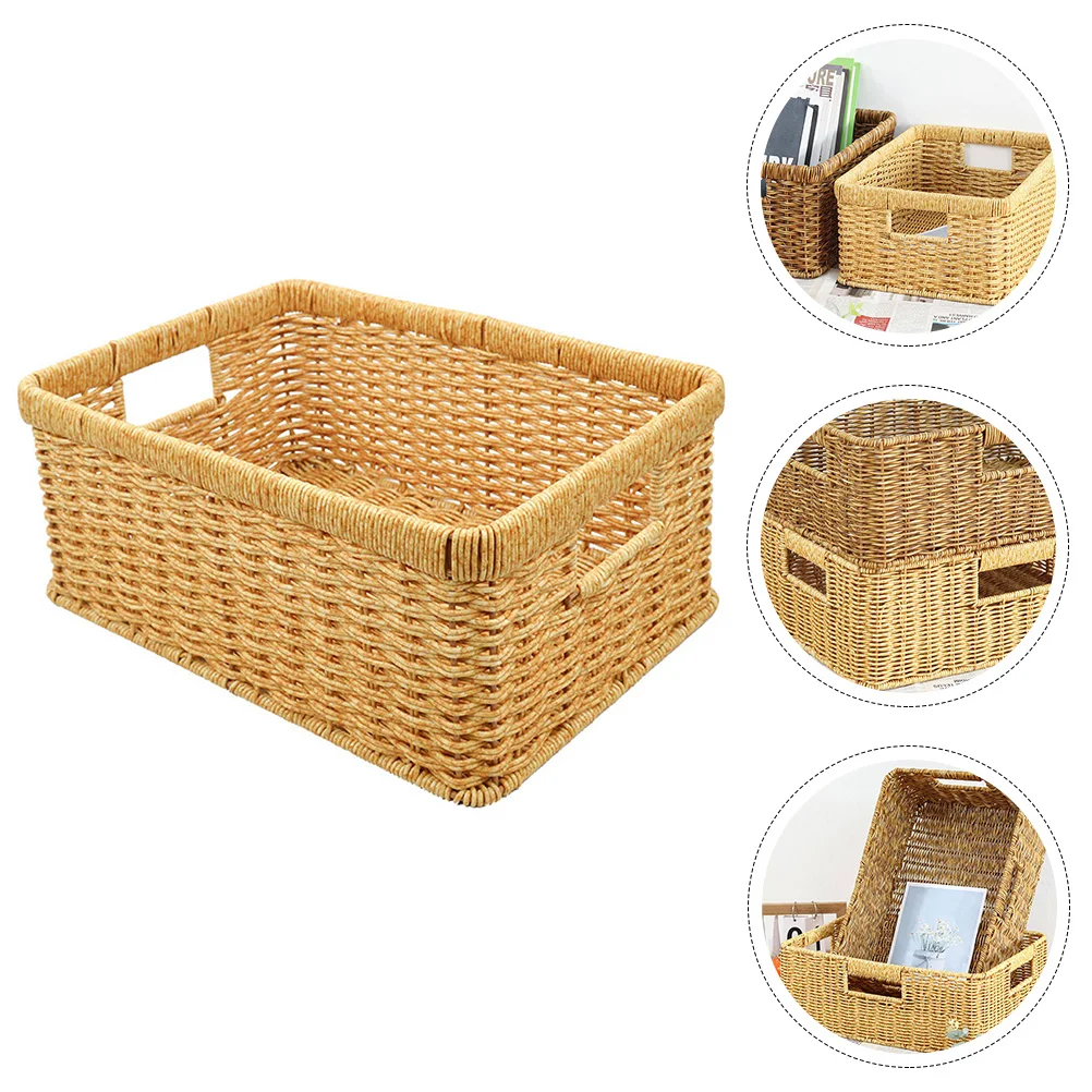 Woven Storage Basket Household Organizer Large Capacity For Clothes Sundries Desktop Home Supplies
Woven Storage Basket Household Organizer Large Capacity For Clothes Sundries Desktop Home Supplies