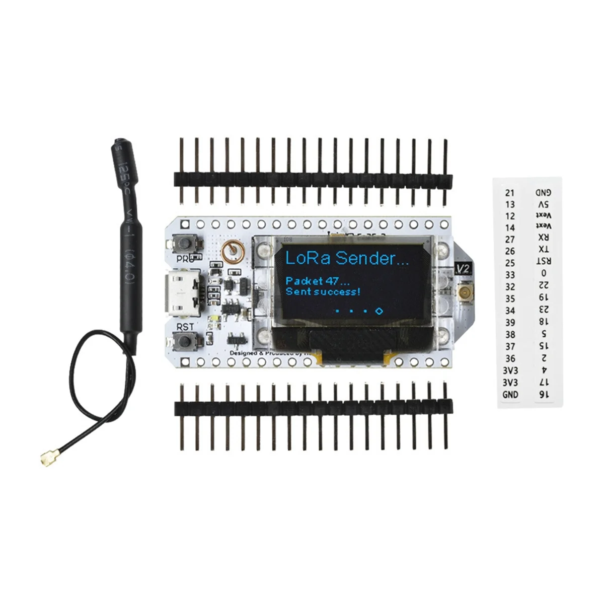 T07C-SX1276 0.96 OLED ESP32 WIFI Bluetooth Development Board LoRa Node 868-915MHZ Multifunctional Portable Utility Module
T07C-SX1276 0.96 OLED ESP32 WIFI Bluetooth Development Board LoRa Node 868-915MHZ Multifunctional Portable Utility Module