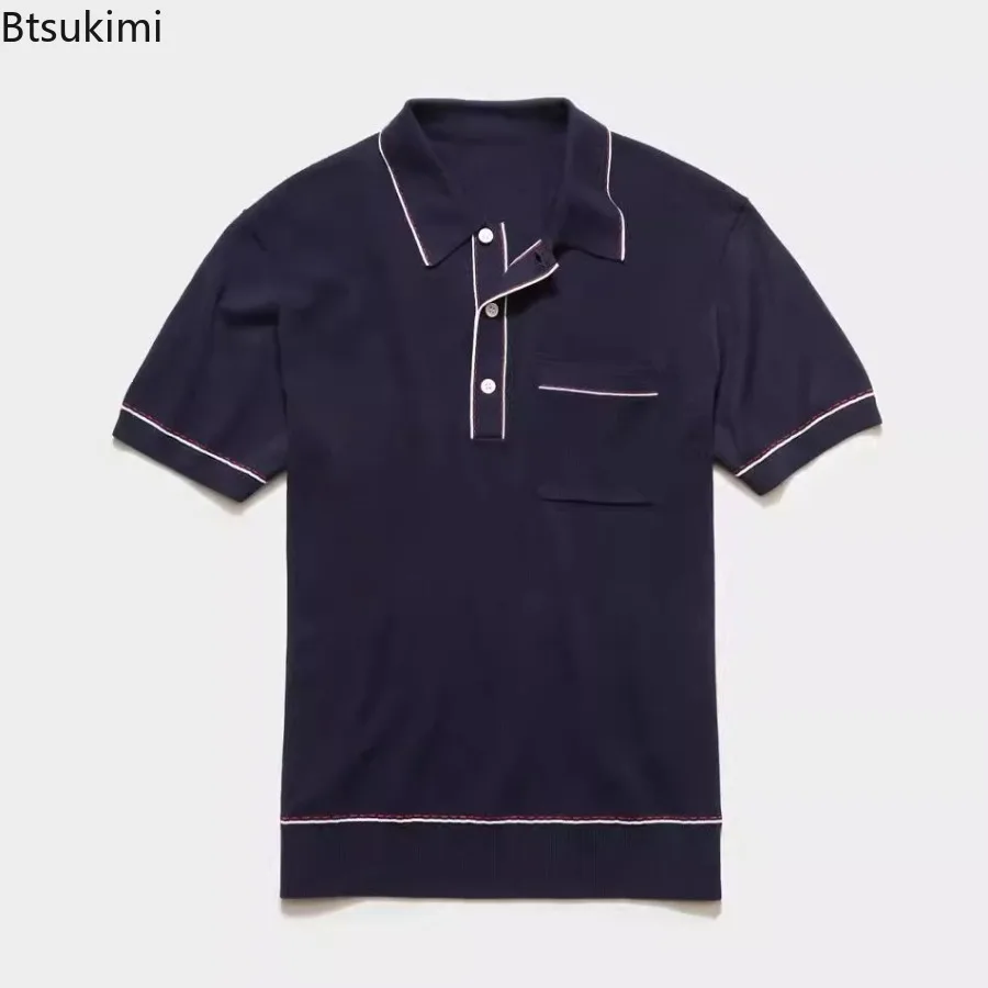 New Men's High-end Business Social Knitted Polo Shirts Fashion Slim Lapel Short Sleeve Shirts Summer Casual Golf Sport Tops Male
New Men's High-end Business Social Knitted Polo Shirts Fashion Slim Lapel Short Sleeve Shirts Summer Casual Golf Sport Tops Male